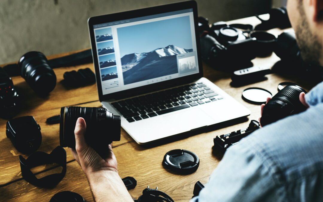 Photographer with camera equipment